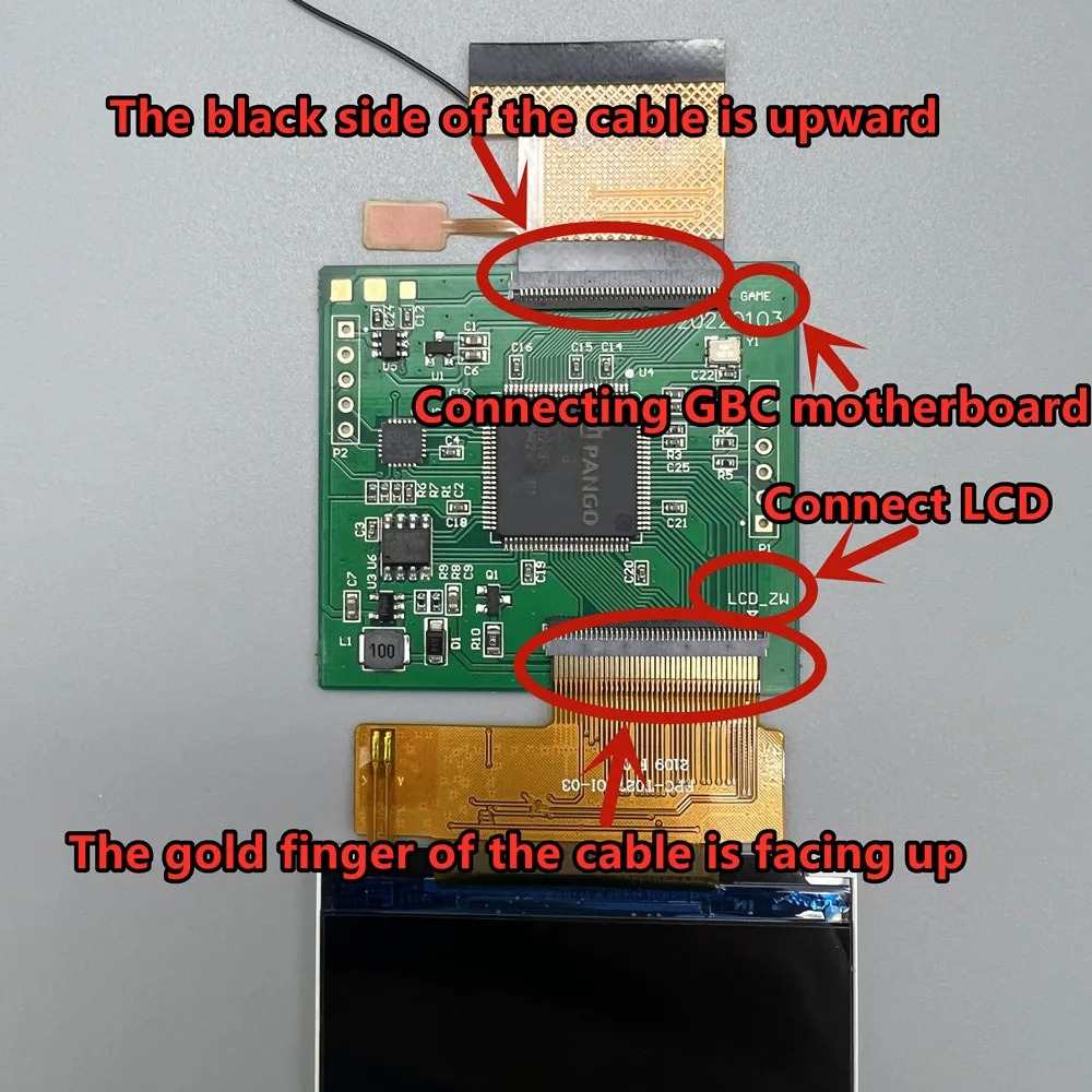 オリジナルサイズの新しい2.45インチGBC IPS高輝度L - Lcd Screen Arcade のレビューと価格