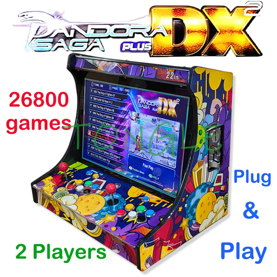 2人用アーケードビデオゲームコンソール、22インチLCDバー - Trackball Controller Arcade のレビューと価格