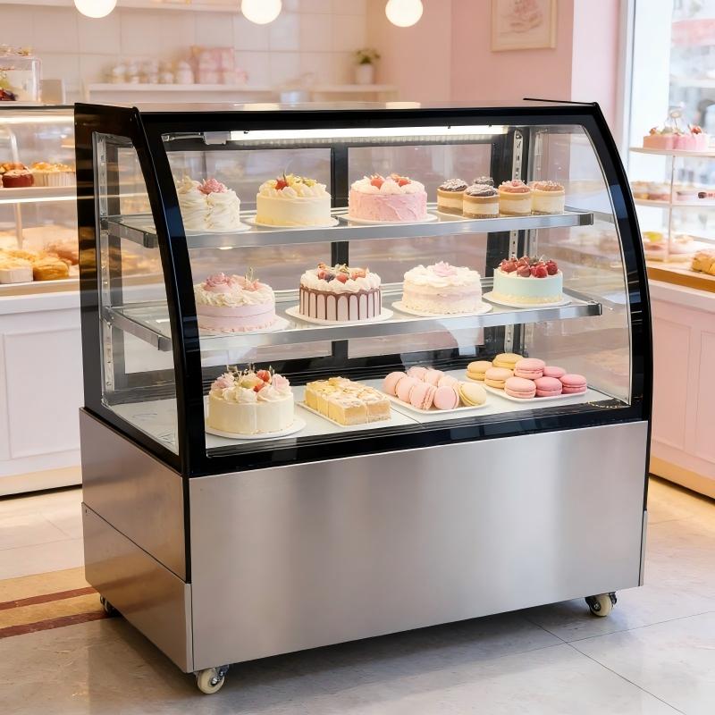 2段式業務用ケーキ陳列冷蔵庫 ファン冷却 R290 2棚 L - Glass Cabinet Display のレビューと価格