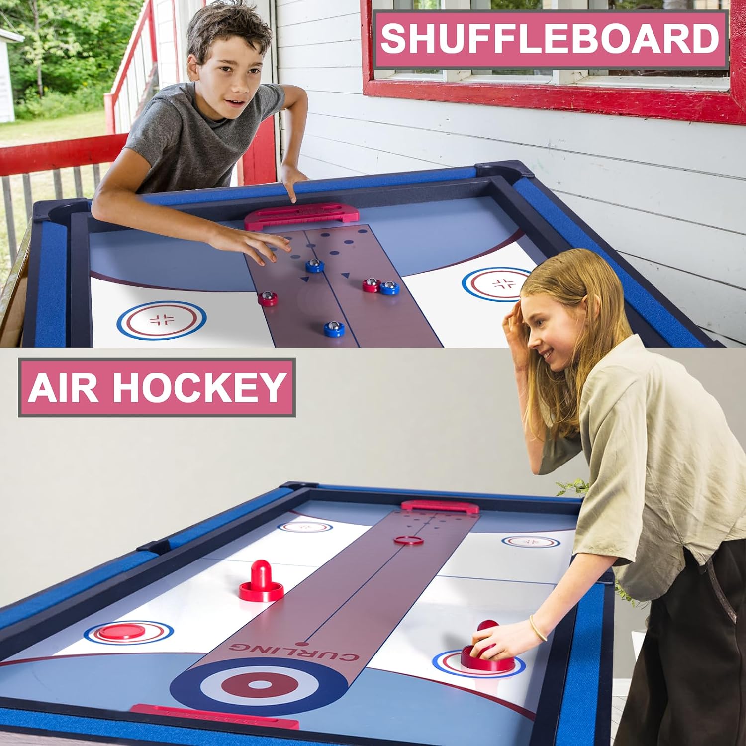 5 in 1多機能ゲームテーブル 折りたたみ式マルチゲームコ - Air Hockey Table のレビューと価格