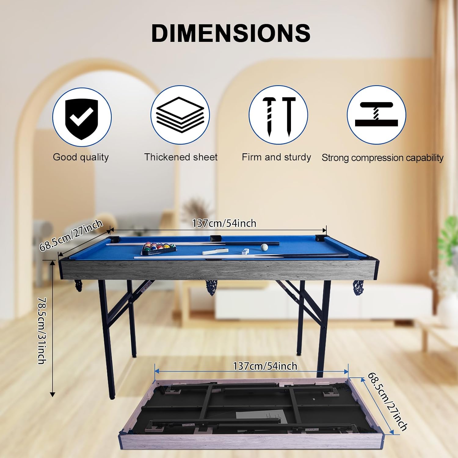 5 in 1多機能ゲームテーブル 折りたたみ式マルチゲームコ - Air Hockey Table のレビューと価格